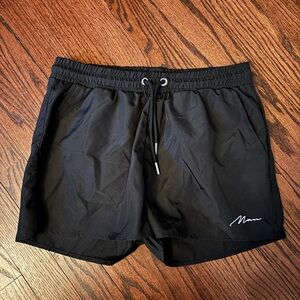 Black Swim Trunks 12”